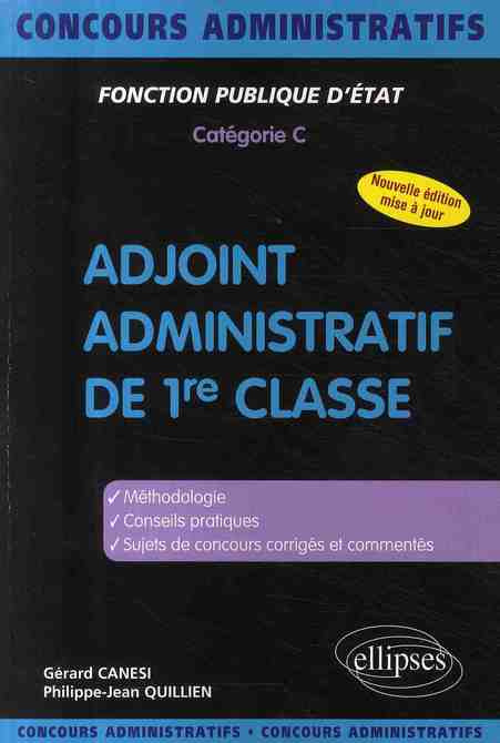 Emprunter Adjoint administratif de 1re classe. Catégorie C livre