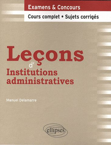Emprunter Leçons d'Institutions administratives livre