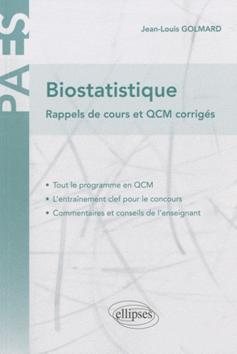 Emprunter Biostatistiques. Rappels de cours et QCM corrigés livre