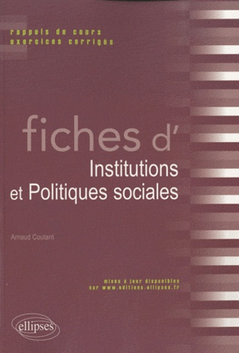 Emprunter Fiches d'Institutions et Politiques Sociales. Rappels de cours et exercices corrigés livre