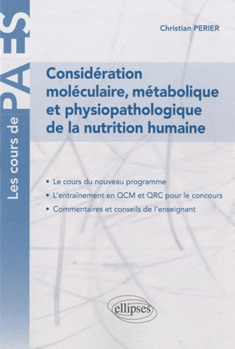 Emprunter Considération moléculaire, métabolique et physiopathologique de la nutrition humaine livre