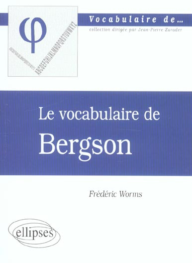 Emprunter Le vocabulaire de Bergson livre
