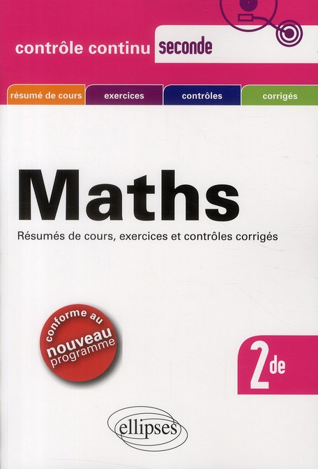 Emprunter MATHEMATIQUE SECONDE - NOUVEAU PROGRAMME 2010 livre