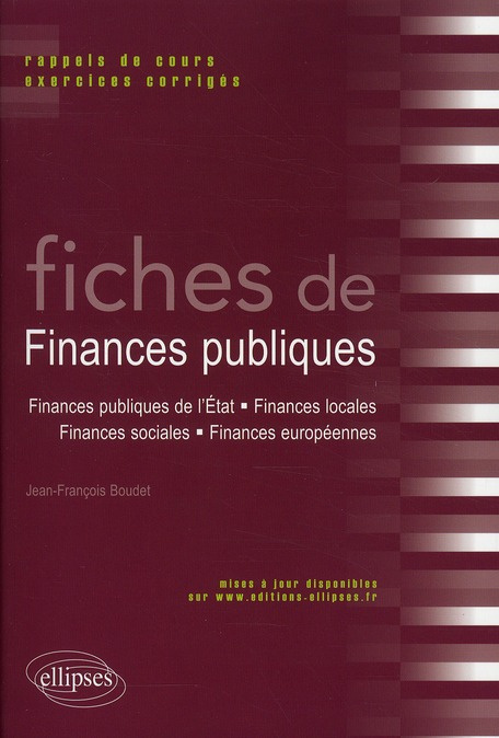 Emprunter Fiches de Finances publiques. Rappels de cours et exercices corrigés livre