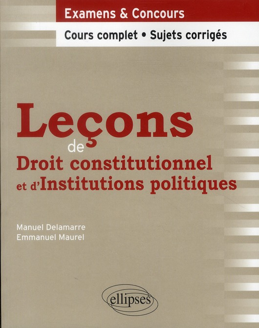 Emprunter Leçons de droit constitutionnel et d'institutions politiques livre