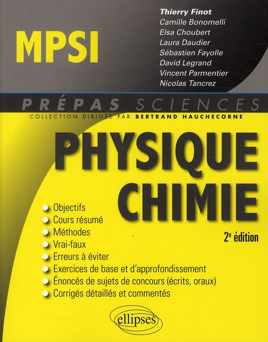 Emprunter Physique Chimie MPSI. 2e édition livre