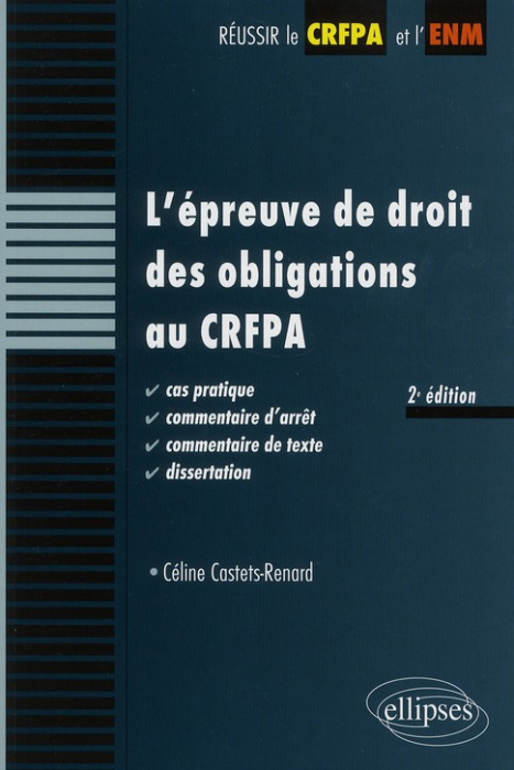 Emprunter L'épreuve de droit des obligations au CRFPA. 2e édition livre