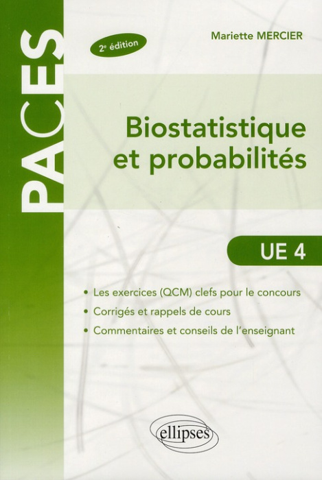 Emprunter Biostatistiques et probabilités UE 4. 2e édition livre