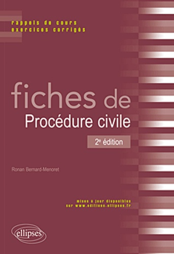 Emprunter Fiches de Procédure civile. Rappels de cours et exercices corrigés, 2e édition livre