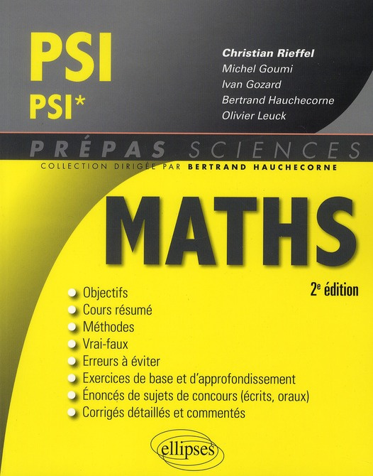 Emprunter Mathématiques PSI/PSI*. 2e édition livre
