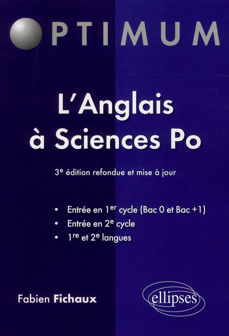 Emprunter L'anglais à Sciences Po. 3e édition livre
