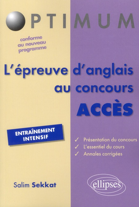 Emprunter L'épreuve d'anglais au concours ACCES livre
