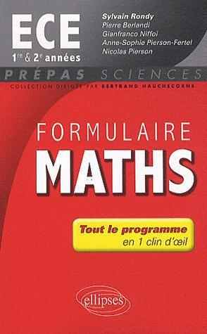 Emprunter Formulaire maths ECE 1e et 2e année livre