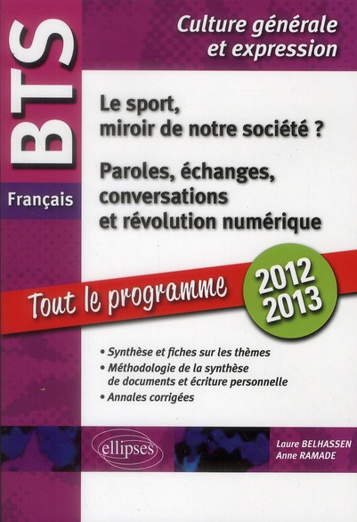 Emprunter BTS Français, le sport, miroir de notre société ? Paroles, échanges, conversations et révolution num livre