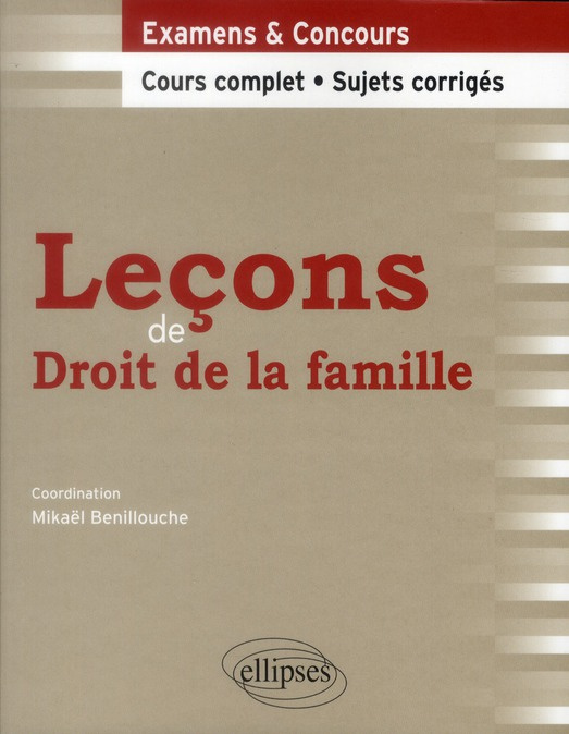 Emprunter Leçons de droit de la famille livre