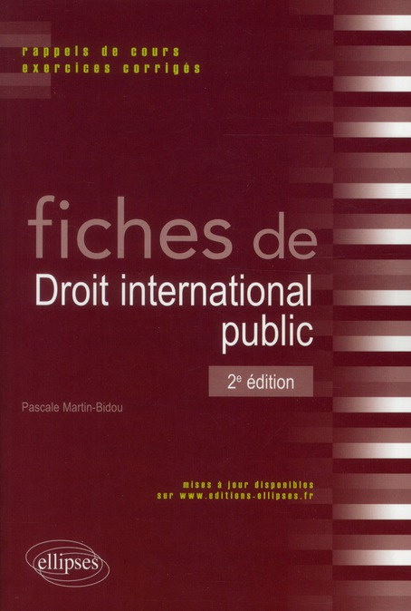 Emprunter Fiches de Droit international public. Rappel de cours et exercices corrigés, 2e édition livre
