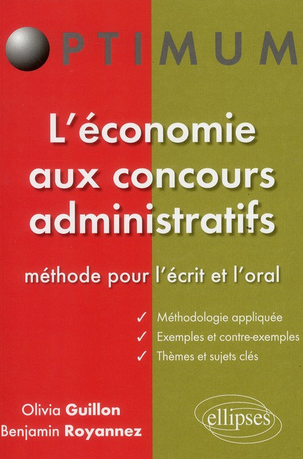 Emprunter L'économie aux concours administratifs. Méthode pour l'écrit et l'oral livre