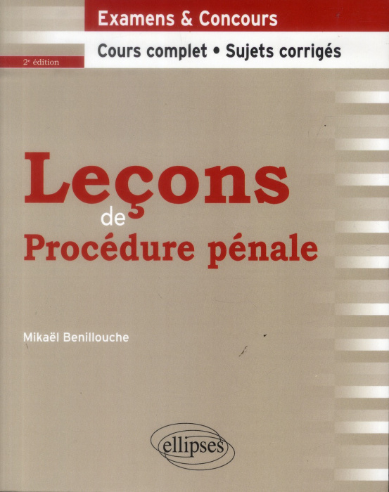 Emprunter LECONS DE PROCEDURE PENALE. 2E EDITION livre