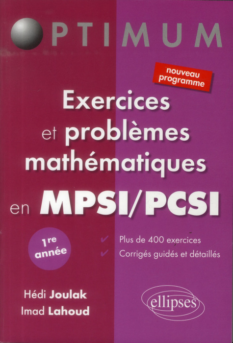 Emprunter Exercices et problèmes mathématiques en MPSI/PCSI 1re année livre