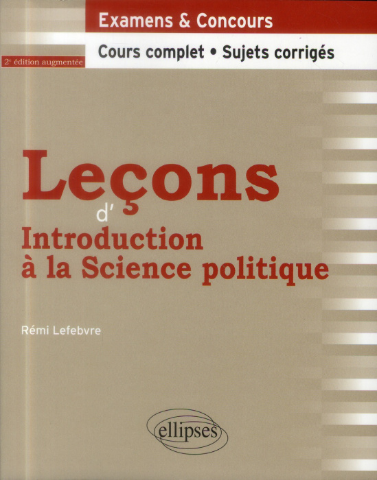 Emprunter Leçons d'introduction à la science politique. 2e édition livre