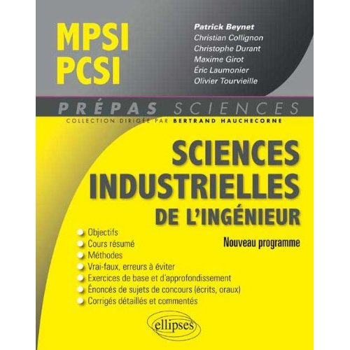Emprunter Sciences industrielles de l'ingénieur MPSCI-PCSI livre