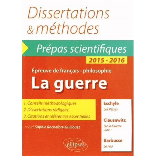 Emprunter La guerre. Les Perses, Eschyle ; De la Guerre, Livre I, carl von Clausewitz ; Le Feu, Henri Barbusse livre