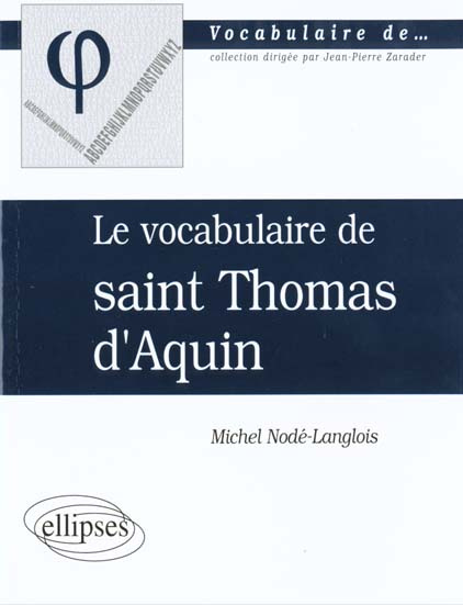 Emprunter Le vocabulaire de saint Thomas d'Aquin livre