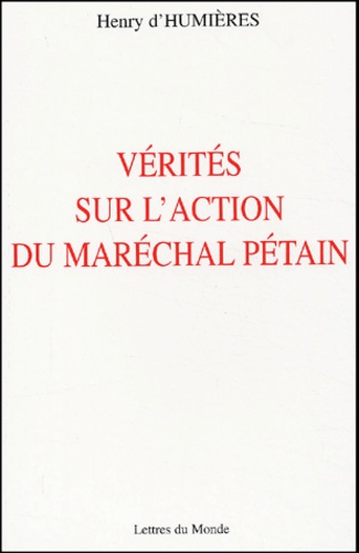 Emprunter VERITES SUR ACTION DU MARECHAL PETAIN livre