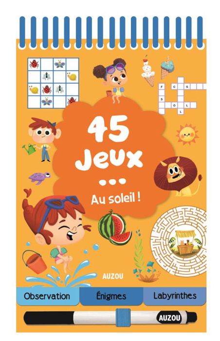 Emprunter 45 jeux au soleil ! Avec 1 feutre effaçable livre