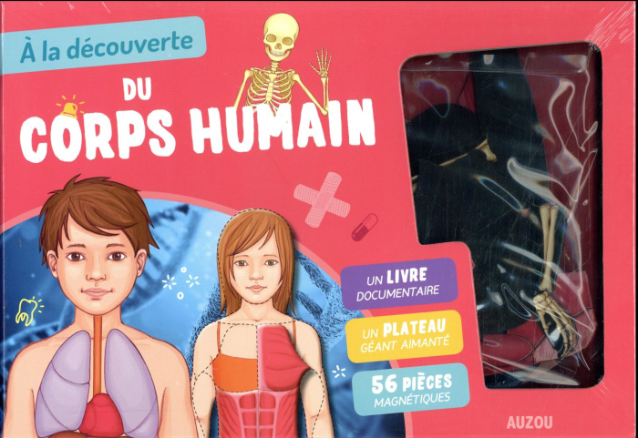 Emprunter A la découverte du corps humain. Coffret avec 1 plateau aimanté et 39 pièces magnétiques livre