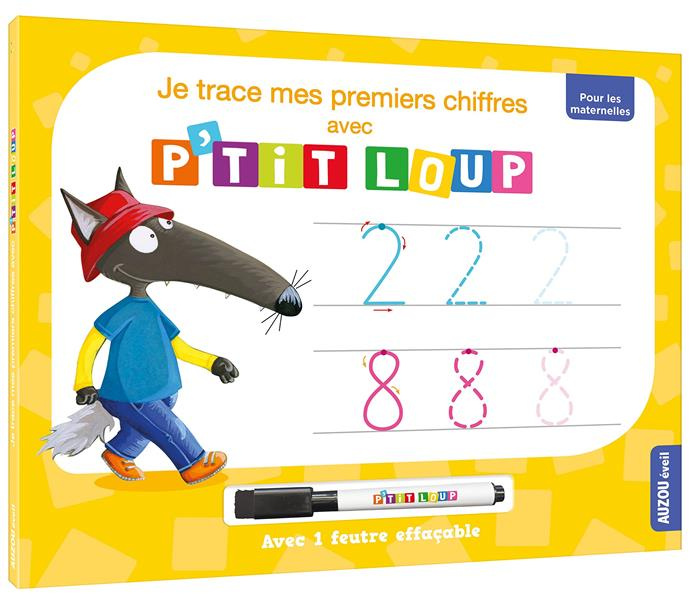Emprunter Je trace mes premiers chiffres avec P'tit Loup. Avec 1 feutre effaçable livre