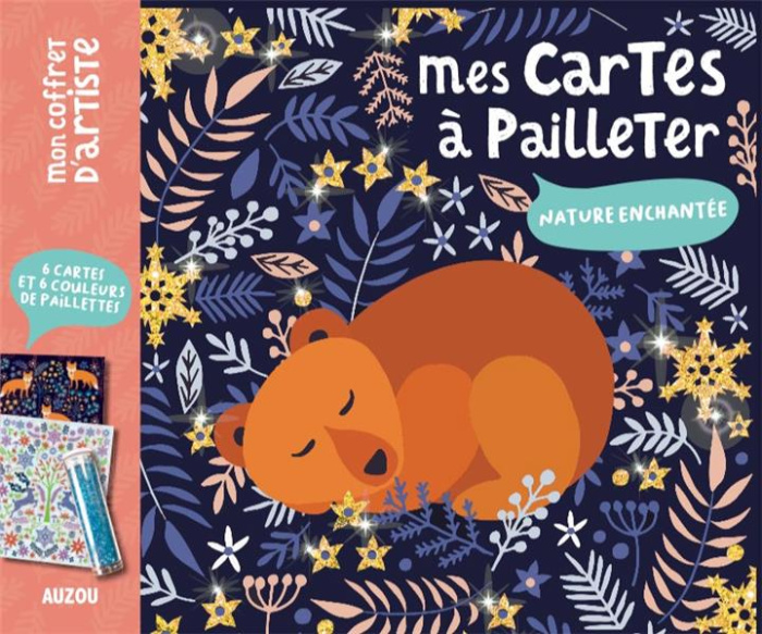 Emprunter Mes cartes à pailleter nature enchantée. Avec 6 cartes, 6 couleurs de paillettes et un crayon en boi livre