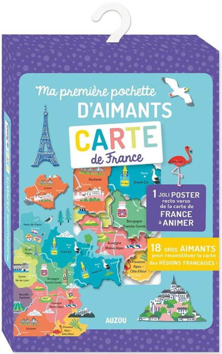 Emprunter Ma première pochette d'aimants Carte de France. Avec 18 grands aimants et 1 poster livre