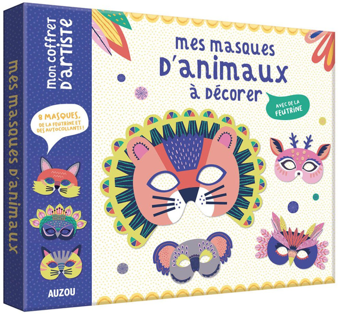 Emprunter Mes masques d'animaux à décorer avec de la feutrine. Avec 8 masques, des planches de papier prédécou livre