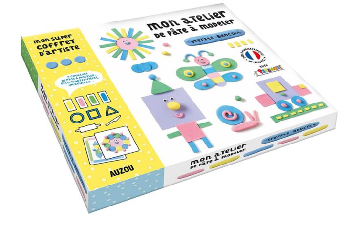 Emprunter Mon atelier de pâte à modeler. Avec 4 couleurs de pâte à modeler, des emportes-pièces, un rouleau... livre