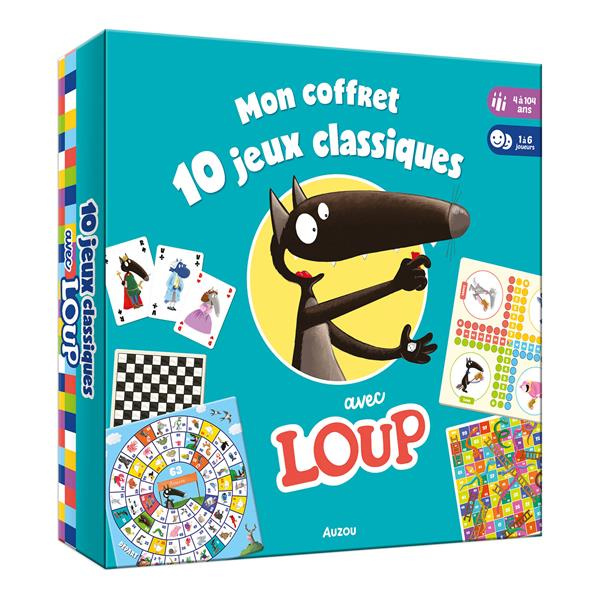 Emprunter Mon coffret 10 jeux classiques avec Loup. De 1 à 6 joueurs ; Avec un sac en tissu ; 6 plateaux de je livre