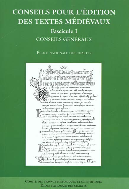 Emprunter Conseils pour l'édition des textes médiévaux. Tome 1, conseils généraux livre
