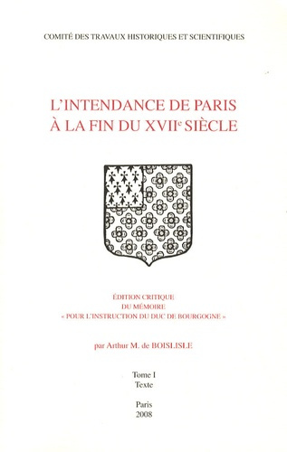 Emprunter L'intendance de Paris à la fin du XVIIe siècle. Edition critique du mémoire 