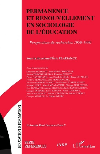 Emprunter Permanence et renouvellement en sociologie de l'éducation. Perspectives de recherches 1950-1990 livre