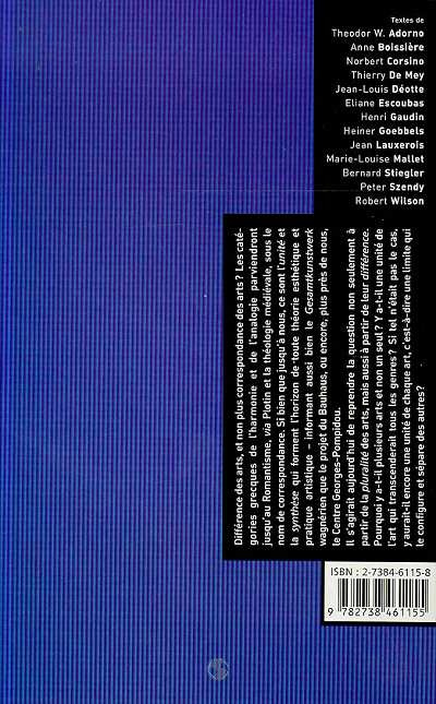 Emprunter De la différence des arts livre