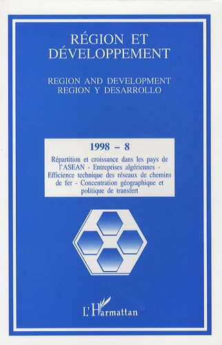 Emprunter Région et Développement N° 8-1998 : Répartition et croissance dans les pays de l'ASEAN livre