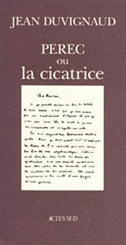 Emprunter Perec ou La cicatrice livre