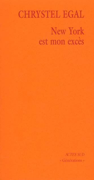 Emprunter New York est mon excès livre