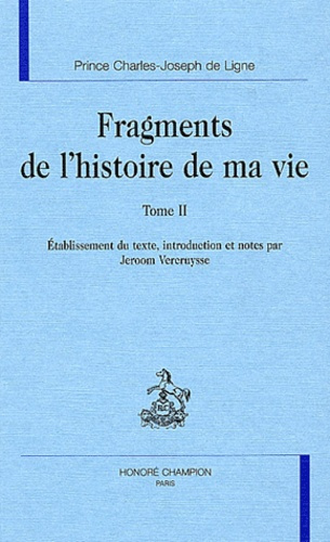 Emprunter FRAGMENTS DE L'HISTOIRE DE MA VIE. TII. livre