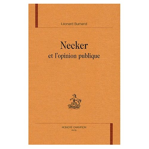 Emprunter NECKER ET L'OPINION PUBLIQUE. livre