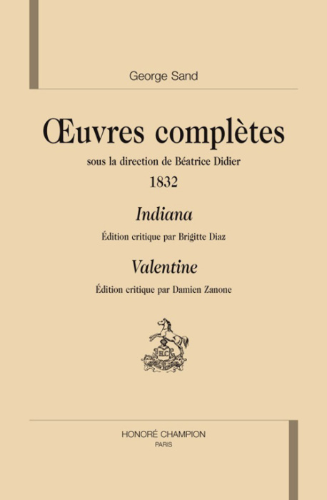Emprunter INDIANA. VALENTINE. OEUVRES COMPLETES 1832. livre