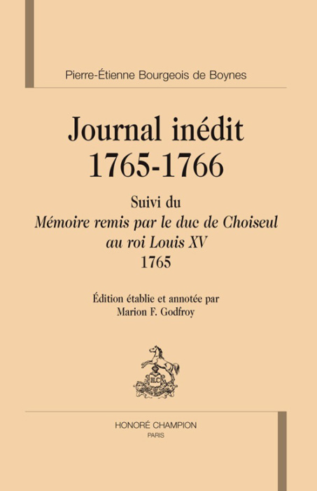 Emprunter JOURNAL INEDIT. 1765-1766. SUIVI DU MEMOIRE REMIS PAR LE DUC DE CHOISEUL AU ROI LOUIS XV. 1765 livre