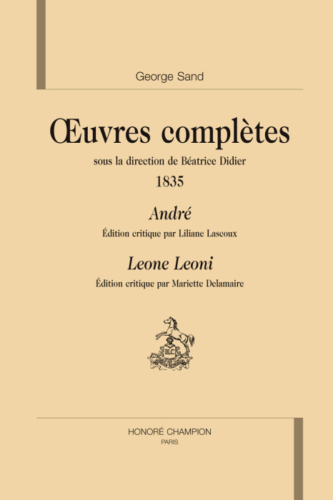 Emprunter ANDRE. LEONE LOENI. OEUVRES COMPLETES 1835. livre
