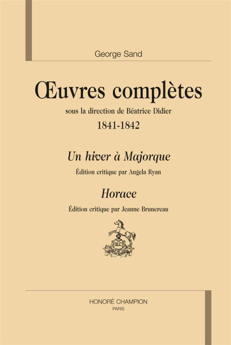 Emprunter UN HIVER A MAJORQUE. HORACE. OEUVRES COMPLETES 1841-1842 livre