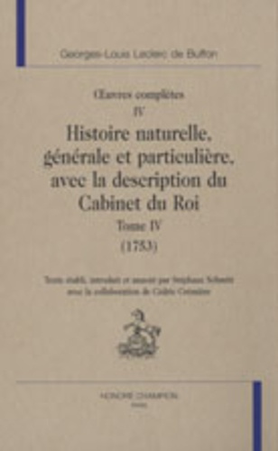 Emprunter OEUVRES COMPLETES T4. HISTOIRE NATURELLE T4 (1753). livre